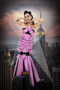 Angie Pontani, New York Burlesque goddess and New York Burlesque Festival co-producer. Photo by Miss T's Pin Ups.