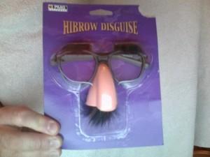 Hibrow Disguise. Distributed by the Paper Magic Group of Moosic, Pennsylvania. Made in China.