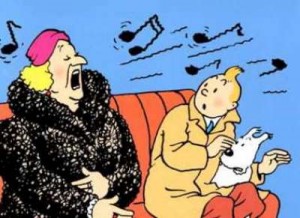 Madame Castafiore and friend.