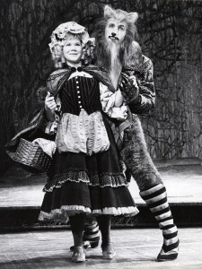 Danielle Ferland as Little Red in the original Broadway production of Sondheim & Lapine's Into the Woods in 1987. Ferland will play The Baker's Wife in the Westport Country Playhouse/Baltimore Center Stage co-production of the musical this spring.