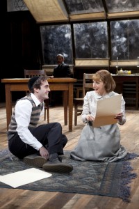 Ari Brand as Asher Lev and Melissa Miller as his mother Riv, in My Name is Asher Lev at the Long Wharf Theatre. Photo by T. Charles Erickson.