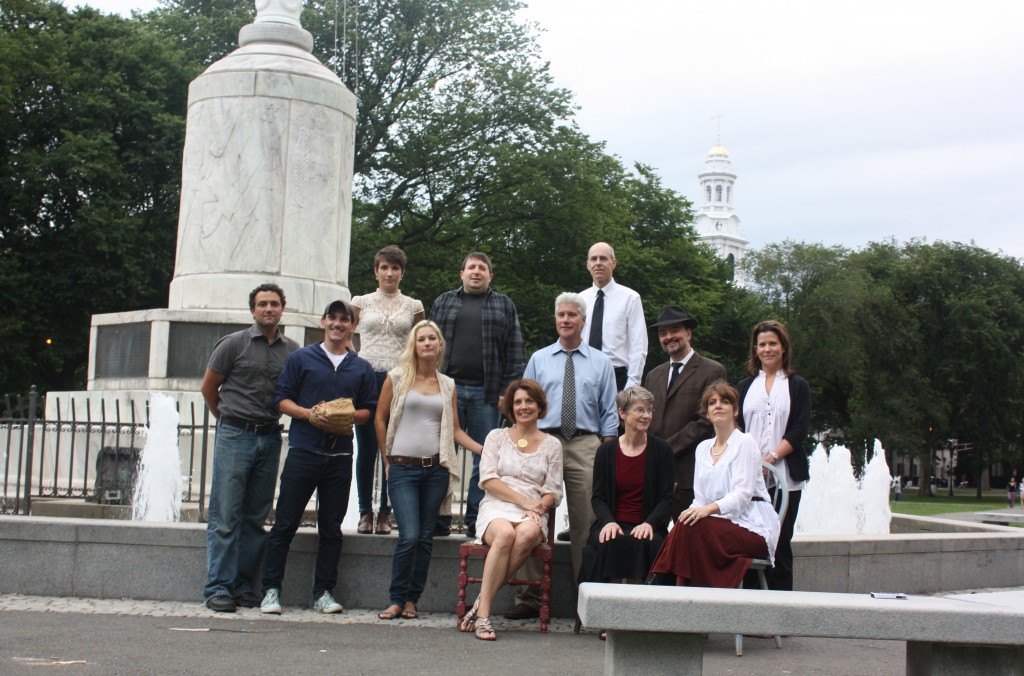The cast of New Haven Theater Company's Our Town, Sept. 19-28 at English Market on Chapel Street.
