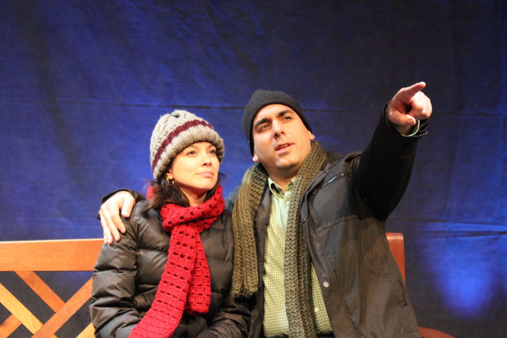 Anna Klein and Steve Scarpa evoke the great outdoors in NHTC's Almost, Maine.